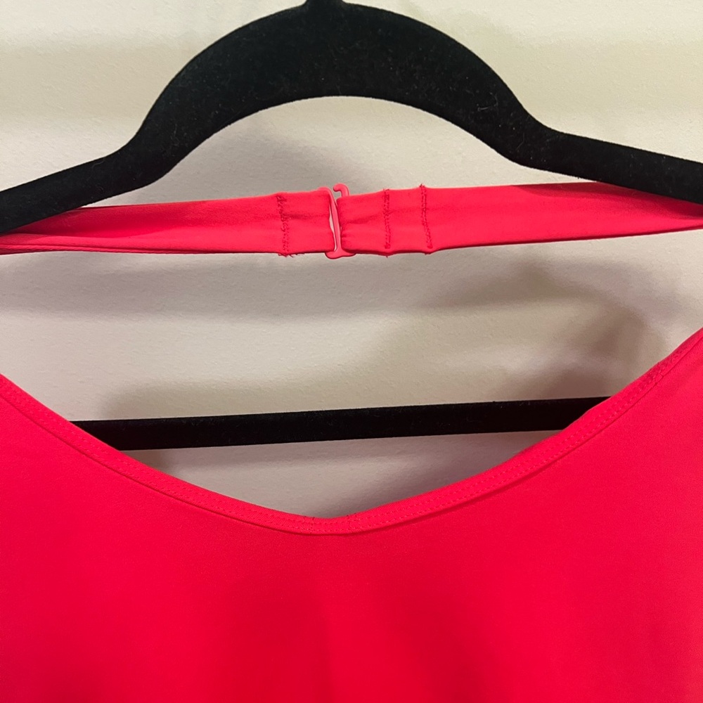 Vibrant Pink halter athletic dress - Picture 3 of 4